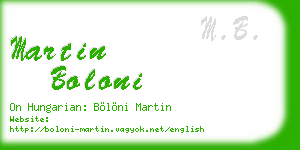 martin boloni business card