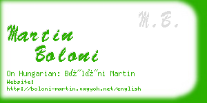 martin boloni business card
